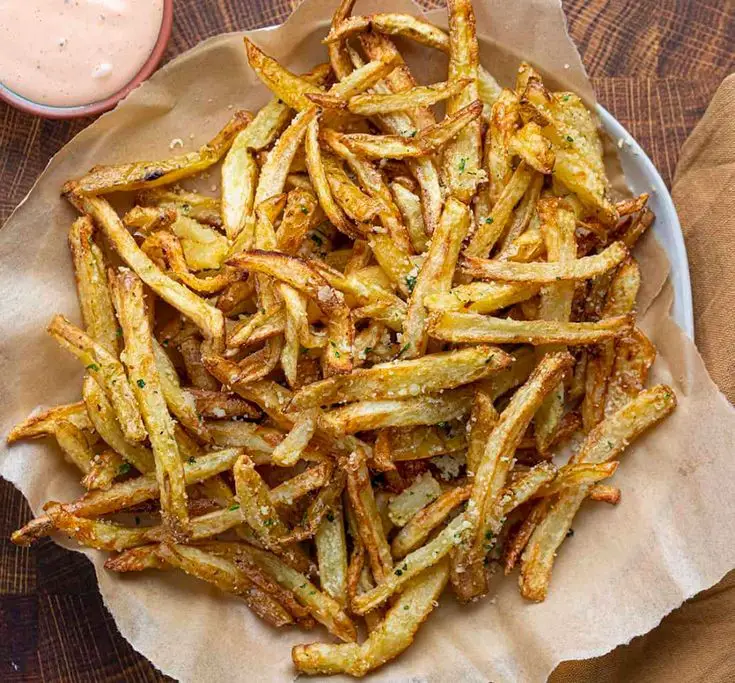 Air Fryer Garlic Parmesan French Fries