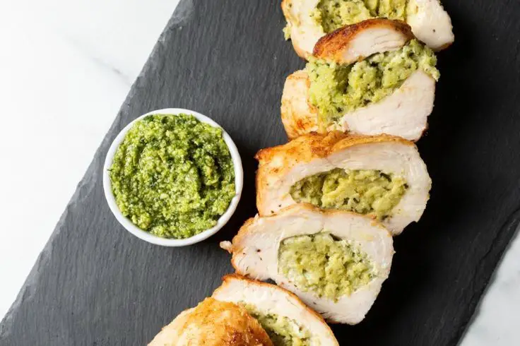 Basil and Ricotta Stuffed Chicken