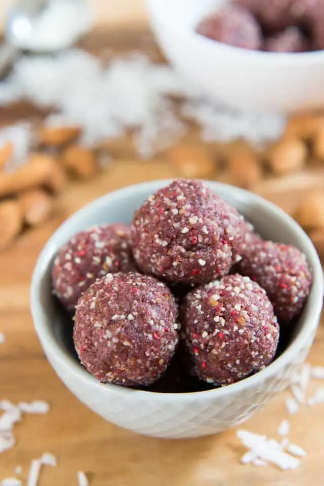 Raspberry Coconut Energy Bites