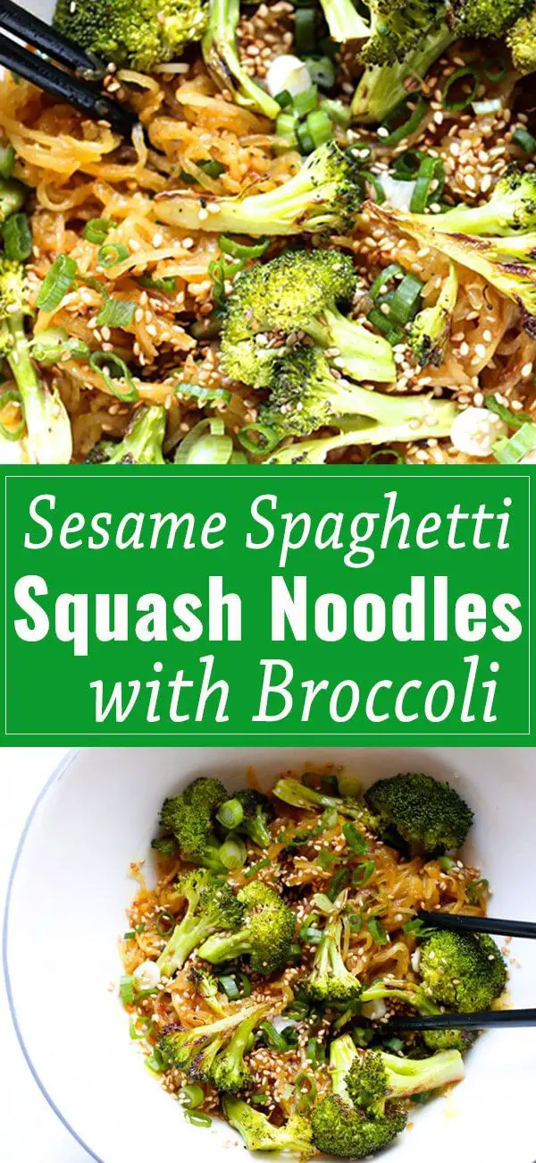 Sesame Spaghetti Squash Noodles With Broccoli