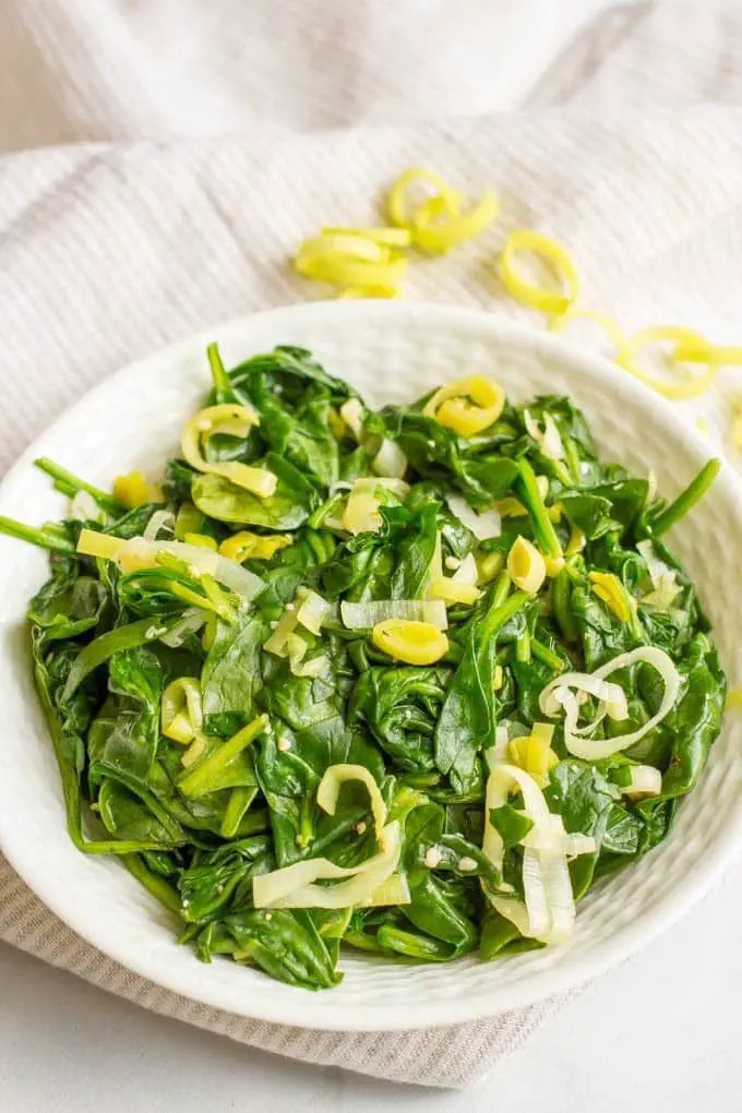 Spinach With Leeks