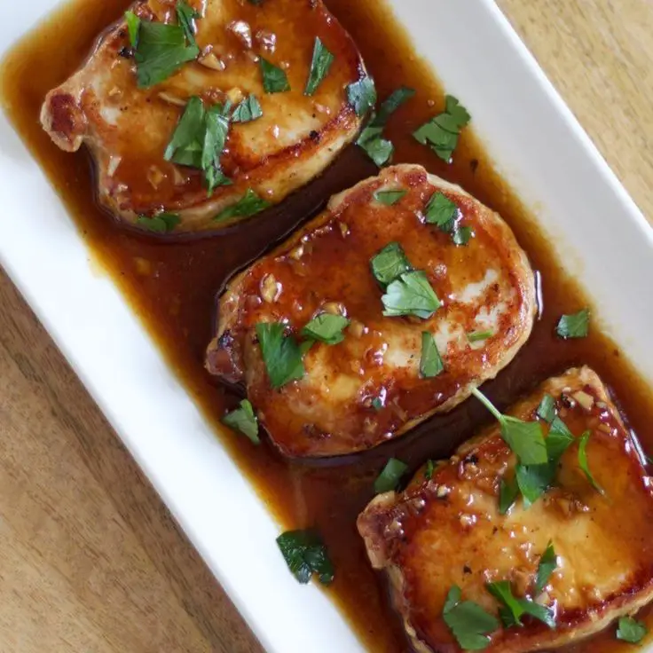 Pork Steak With Honey & Garlic Glaze