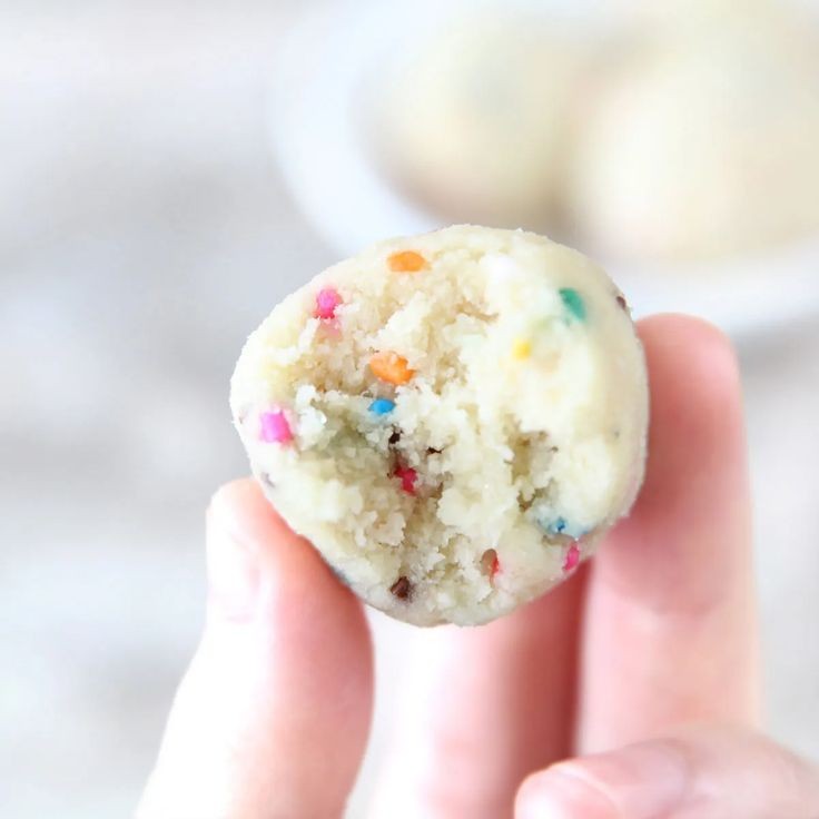 Applesauce Birthday Cake Protein Balls