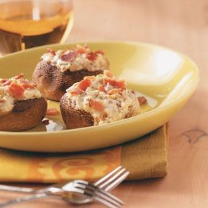 Blue Cheese Bacon-Stuffed Mushrooms